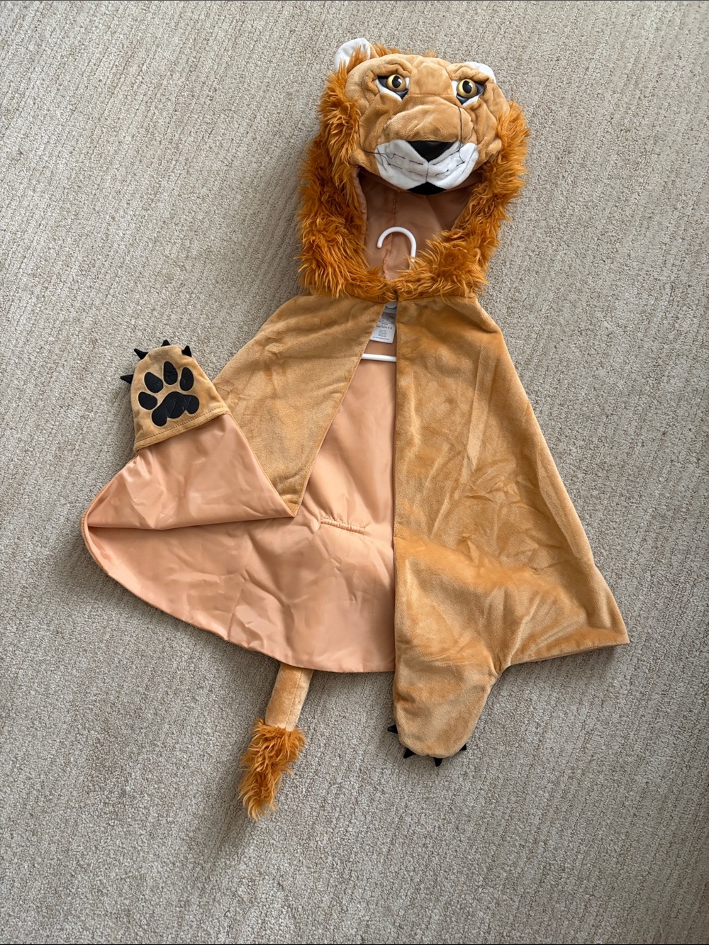 Kids' Lion Hooded Costume Cape size 4-6